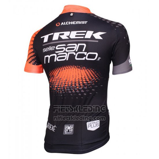 2016 Fietskleding Trek Selle San Marco Zwart en Oranje Korte Mouwen en Koersbroek